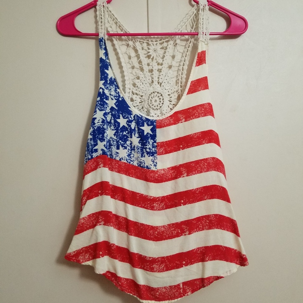 American flag racerback.